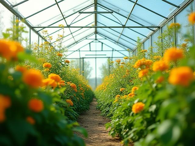 PushpaBloom Enterprises का आधुनिक ग्रीनहाउस