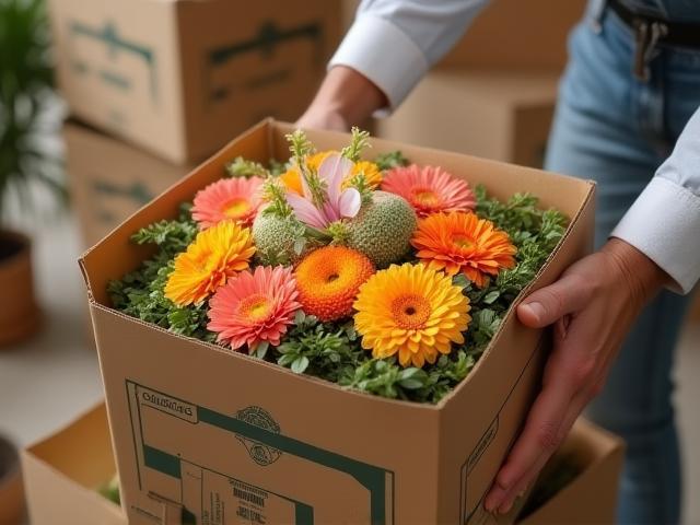 फूलों के निर्यात-आयात के लिए पैकेजिंग